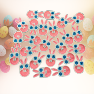 Easter Bunny Smiley Trays